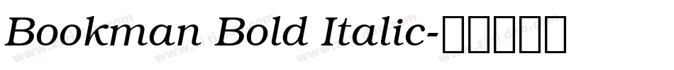 Bookman Bold Italic字体转换